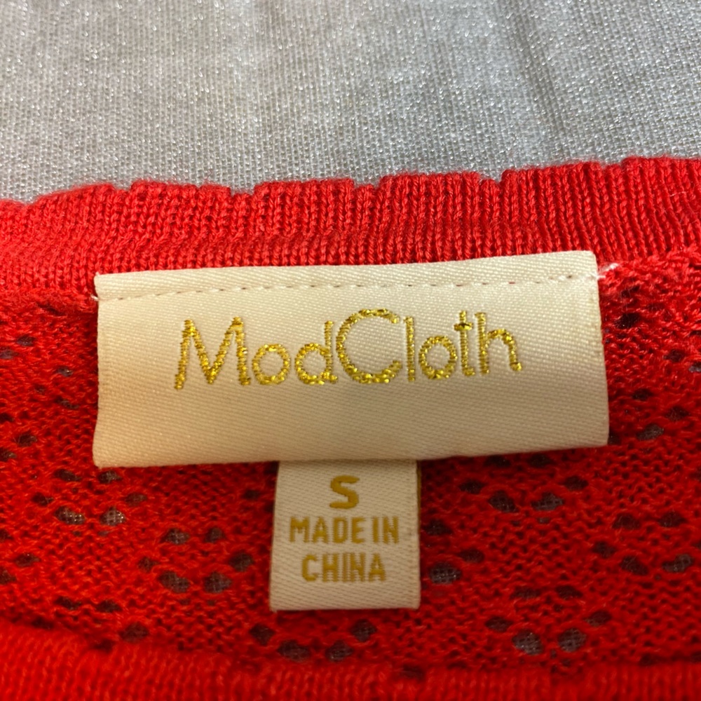 Anthropologie Modcloth Pointelle Taken Long Sleeve Top - Picture 7 of 8